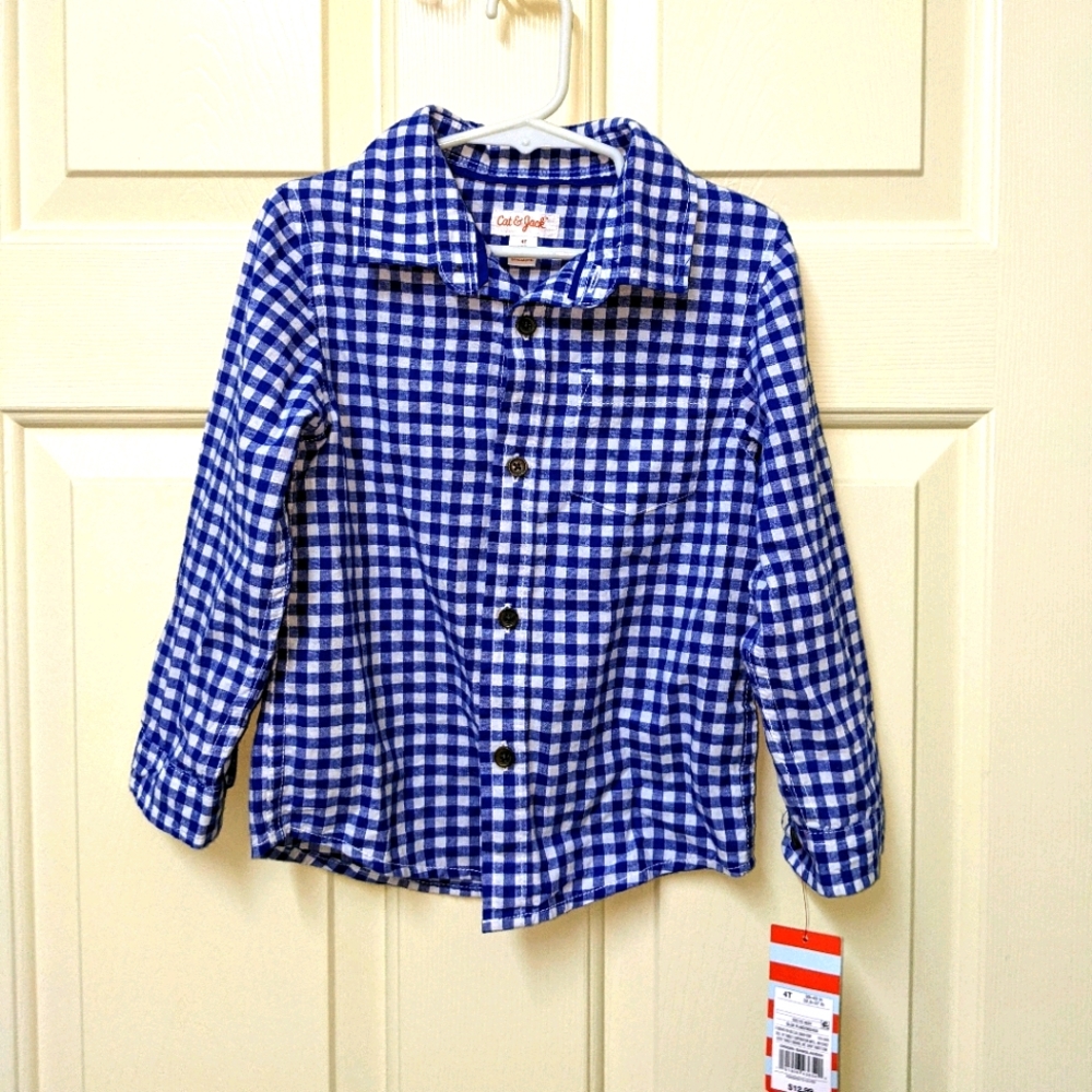 Cat and Jack Gingham Shirt